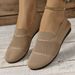 New Summer Mesh Square Toe Breathable Fashion Hollow Out Casual Flat Shoes For Women Large Size Zapatos De Mujer_vogvips.com