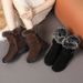 Women's Winter Plush New Flat Bottom Thick Bottom Rabbit Fur Thick Snow Boots_vogvips.com