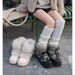 Women's 2025 Winter New Thick Sole Laced Fuzzy Boots - Versatile Thickened Insulated Fluffy Shoes_vogvips.com