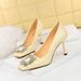 7792-2K82 Fashion Slim Ultra Heel Shallow Mouth Square Head Metal Water Diamond Buckle Single Shoes Women's High Heels_vogvips.com