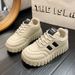 Spring White Women's New Korean Edition Ins Female Students' Casual Thick Soled Sports Versatile Board Shoes Yb9015_vogvips.com