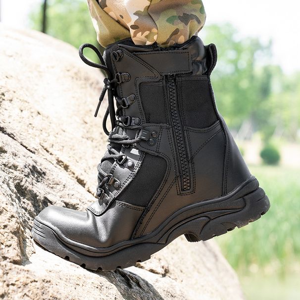 Combat Boots Men's Outdoor Tactical Boots High-top Side-pull Training Boots Wear-resistant Expansion Desert Boots_vogvips.com