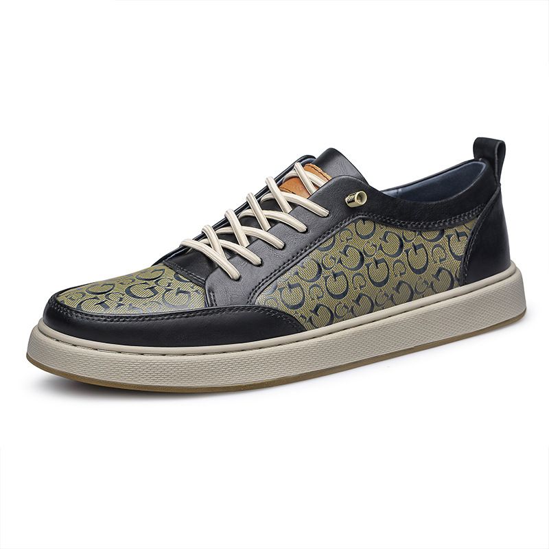 Casual Board Shoes Men's White Shoes Driving Shoes Soft-soled Sneakers_vogvips.com