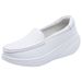 Nurse Shoes Breathable Soft-soled White Platform Shoes_vogvips.com