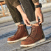 European Warm Series 875 Work American Martin Leather Shoes British Style Mid-top Men's Yellow Boots_vogvips.com