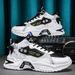 Men's Casual Sneakers With Thick Sole For Running, Breathable And Durable Round-Toe Shoes For Youth And Adults_vogvips.com
