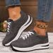 Women's New Large Size 36 43 Fashion Casual Women's Shoes Sports Shoes Lace Up Thick Bottom Large Size_vogvips.com