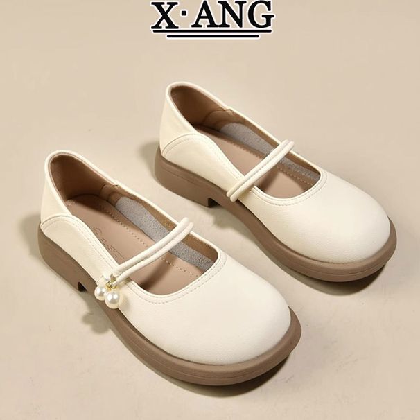 Genuine Leather Mary Jane Shoes Soft Sole Slip-On Flats For Women 2025 Spring Summer New Style To Match Dresses Loafers_vogvips.com