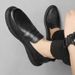 Genuine Casual Shoes, New Business Men's Shoes For Autumn 2025, Soft Soled Black Bean Leather Surface Loafers_vogvips.com
