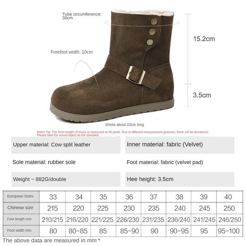 Cameido Women's two-way wear snow boots, Birkenstock snow boots with belt buckles for the winter of 2024 flat and short boots._vogvips.com