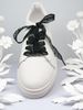 2 Pieces Lace Shoelaces, Ballet Style Cute Girl Accessory, Black And White Silk Lace Edged Shoelaces_vogvips.com
