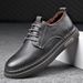 2023 Autumn New Breathable Trendy Sole Soft Casual Fleece Lined Leather Sneakers Cotton Shoes_vogvips.com