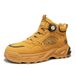 European Warm Series Martin British Style High Top Yellow Autumn Winter New Men's Mid-Top Outdoor Hiking Rotating Buckle Work Boots_vogvips.com