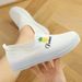 Fashion Single White Spring And Autumn New Canvas Student Slip-On Versatile Casual Women's Shoes_vogvips.com