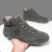 thick-soled Warm Men's Casual Shoes Short Boots Outdoor Casual Men's And Women's Boots Velvet Large-size Men's Shoes Martin Boots_vogvips.com