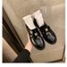 Small Gold Coins, Thick-soled Single Shoes, Soft Soles, Round Head, One Pedal, Thick Heels, Loafu Small Leather Shoes For Women_vogvips.com