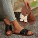 Women's Shoes Plus Size European American Style Flip Flops Summer New Beach Sandals Open Toe Flat Slippers For Women_vogvips.com