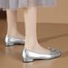 Cameido 2025 New - Style Soft Genuine Sheepskin Ballet Shoes For Women. These Shoes Feature Bows, Low - Cut Openings, Flat Soles,_vogvips.com