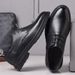 Euro Step Men's Business Formal High-end Genuine Leather Casual Black British Style Solid Color Height-increasing Wedding Shoes_vogvips.com