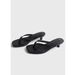 Genuine Leather Kitten Heel Flip Flops for Women Fashionable Thong High Heeled Sandals French Style Sheepskin Version in Stock_vogvips.com