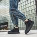 Euro Step Martin Boots Suede Men's Height Increasing Work Spring Summer British Style High-top Sneakers Trendy Shoes_vogvips.com