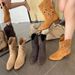 Embroidered Western Cowboy Hollow Summer Thin Short For Women Breathable Fashion Mid-Calf Riding Boots_vogvips.com
