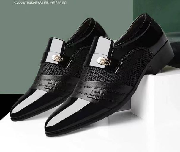 Premium Breathable Mesh Formal Men's Dress Shoes - Classic Black & Brown Oxfords For Business & Casual Wear (Sizes 39-47)_vogvips.com