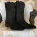 Women’s Shoes Stock Large Size Pointed Toe Chunky Heel Embroidered Sleeve Mid-calf Knight Boots_vogvips.com