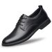 First Layer Shoes Formal Leather Shoes Men's Work Lace-up Shallow Mouth Men's Shoes_vogvips.com