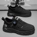Autumn Men's Breathable Work Shoes, Trendy Versatile White Shoes For Men, Thick-Soled Casual Sneakers_vogvips.com