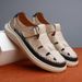 Summer Sandals Stylish Mens Casual Outdoor Leather Beach Roman Shoes Quick Dry Wading Aqua Falts Sandalias_vogvips.com