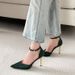 Sharp Pointed Flat Belt 2025 Summer New Style Temperamt Goddess Fan Bai Matching Skirt High Heels Single Shoes For_vogvips.com
