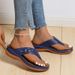 New Plus Size Women's Shoes With Thick Toe And Sloping Heel, Breathable For Wearing Outside Slippers_vogvips.com