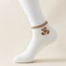 5 Pairs Of Cute Teddy Bear WOMEN'S With Shallow Mouthed Spring And Summer Casual Matching Short Tube Boat Socks_vogvips.com