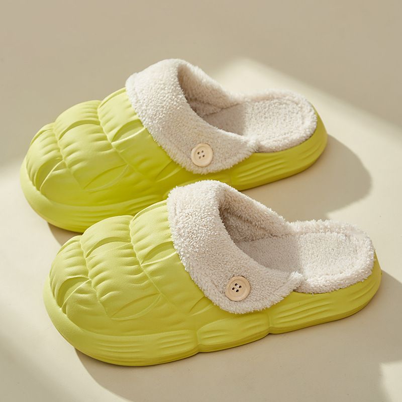 Waterproof Slippers For Women New Autumn And Winter Plush Warm Non Slip Indoor Home Thick Soled Detachable Cotton Slippers For Women_vogvips.com