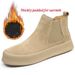 Martin Boots Men's Winter Leather Mid-Calf Boots With Padding For Warmth, Thick Bottom, Heightened, Short Boots, Retro Cotton Boots_vogvips.com
