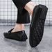 Large Size Men's Casual Leather Shoes Breathable Casual All-in-one Men's Slip-on Bean Shoes_vogvips.com