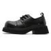 ShoeVault Paris Big Men Thick Sole Height Increase Commuter Derby Business High Street Versatile Casual Large Size Square Toe_vogvips.com