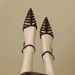 French Style~Artistic Retro Pointed-toe Low Chunky Heel Roman Sandals For Women, Pig Cage S, Summer Casual Women's_vogvips.com
