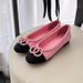 Xiaoxiangfeng 2025 Spring New Butterfly Bow Casual Round Head Button Color Blocked Low Heel Flat Bottom Ballet Style_vogvips.com