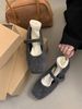 High-grade sense of foreign hair shoes women wear 2024 new autumn and winter French retro temperament flat Mary Jane single shoes_vogvips.com