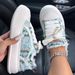 Women's Shoes Little White Shoes Canvas Shoes Women Thick Soled Bubble Shoes Open Mouthed Smile Little White Shoes Casual Sneakers_vogvips.com
