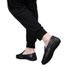Euro Step Black White Men's Versatile Slip-On High-End Leather Shoes Trendy Loafers Lazy_vogvips.com
