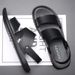 Men's Summer Breathable Casual Slip-On Sandals Outdoor Beach Wear-Resistant Anti-Slip Daily Commute Two-Way Wear_vogvips.com