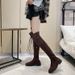 20 Autumn Winter New Style Lace-up Round Toe Over-the-Knee Long Women's Boots Large Size 43_vogvips.com