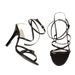 New Strappy Cross Strip High Heels Plus Size Strappy Open Toe One-line Buckle Sandals_vogvips.com