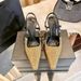 26xx Correct Logo 1 Correct Logo 1 Shulin Metal Backless Shallow Mouth Closed-Toe One-Strap Sandals Black Silk Pointed Toe Thin Stiletto Ultra H_vogvips.com