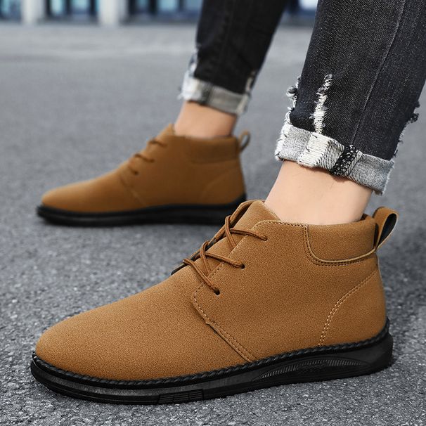 European Warm Series New Martin Boots Autumn And Winter, Simple Work Shoes, British Style Leather Shoes For Men, Trendy Business_vogvips.com