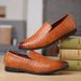 Carefully Selected Men's Loafers, Slip-on Summer New Leather Shoes, Breathable And Soft Casual Shoes_vogvips.com