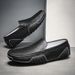 Men's Shoes Autumn New Style White Genuine Leather Men's Shoes Breathable Soft Sole Slip On Plus Size Loafers_vogvips.com